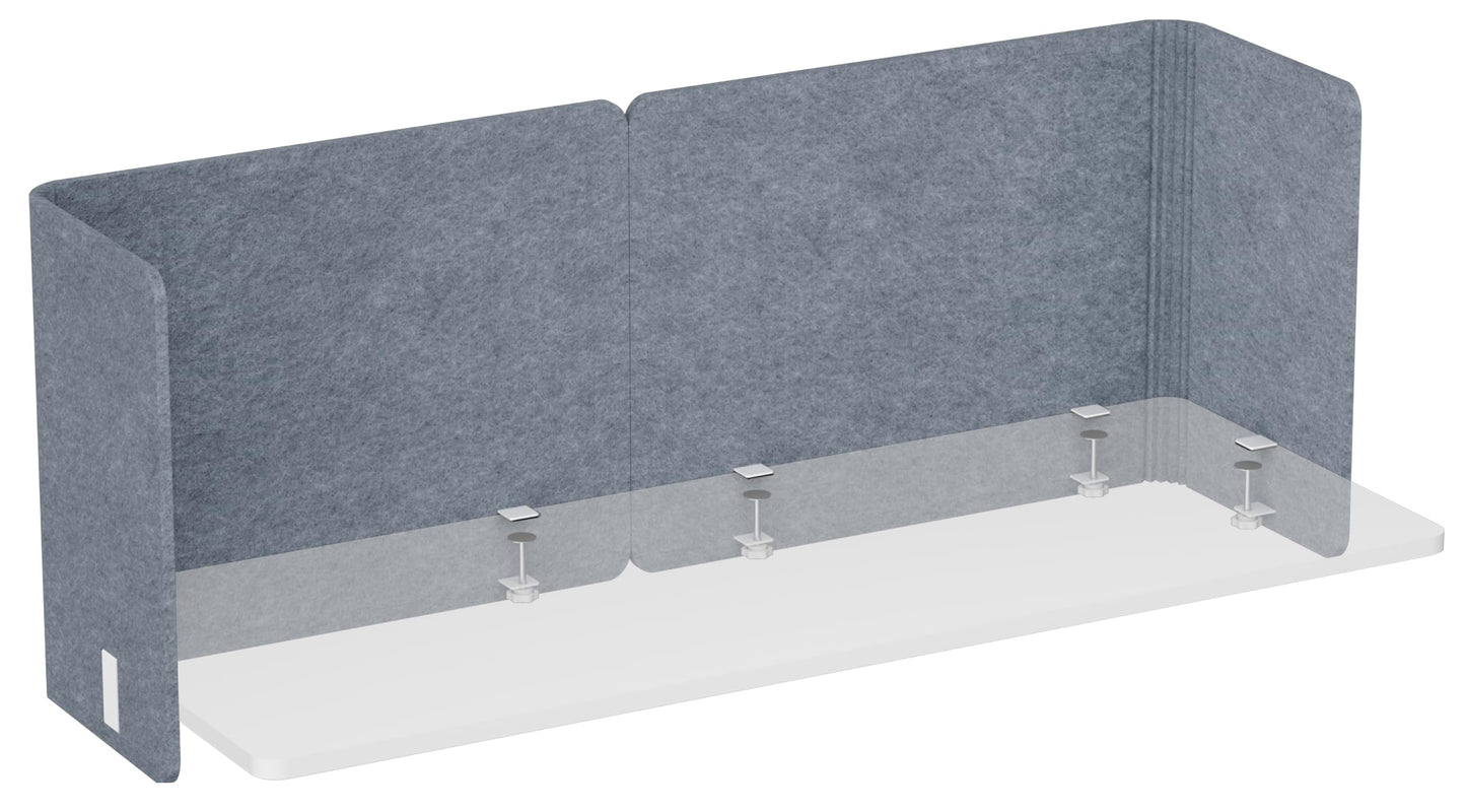 L-Shaped Desk Privacy Panel with Acoustic Divider Design