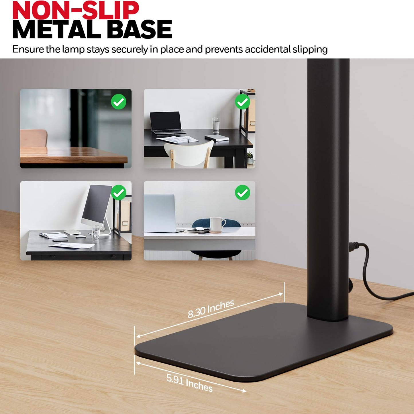 LED Desk Lamp with Clamp Mount & Adjustable Color Modes