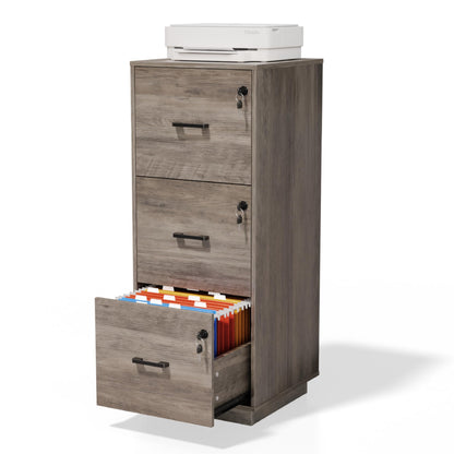 VINGLI Wood File Cabinet for Home Office