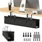 Under Desk Cable Management Tray with No-Drill Wire Organizer