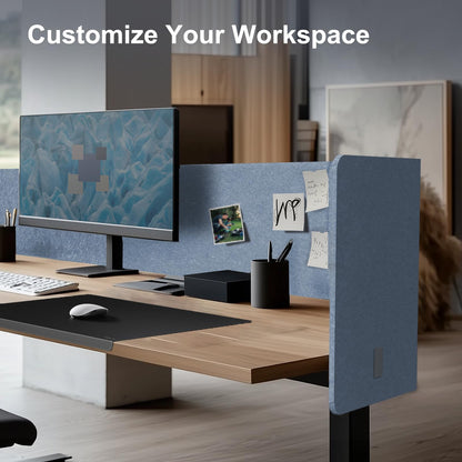 L-Shaped Desk Privacy Panel with Acoustic Divider Design