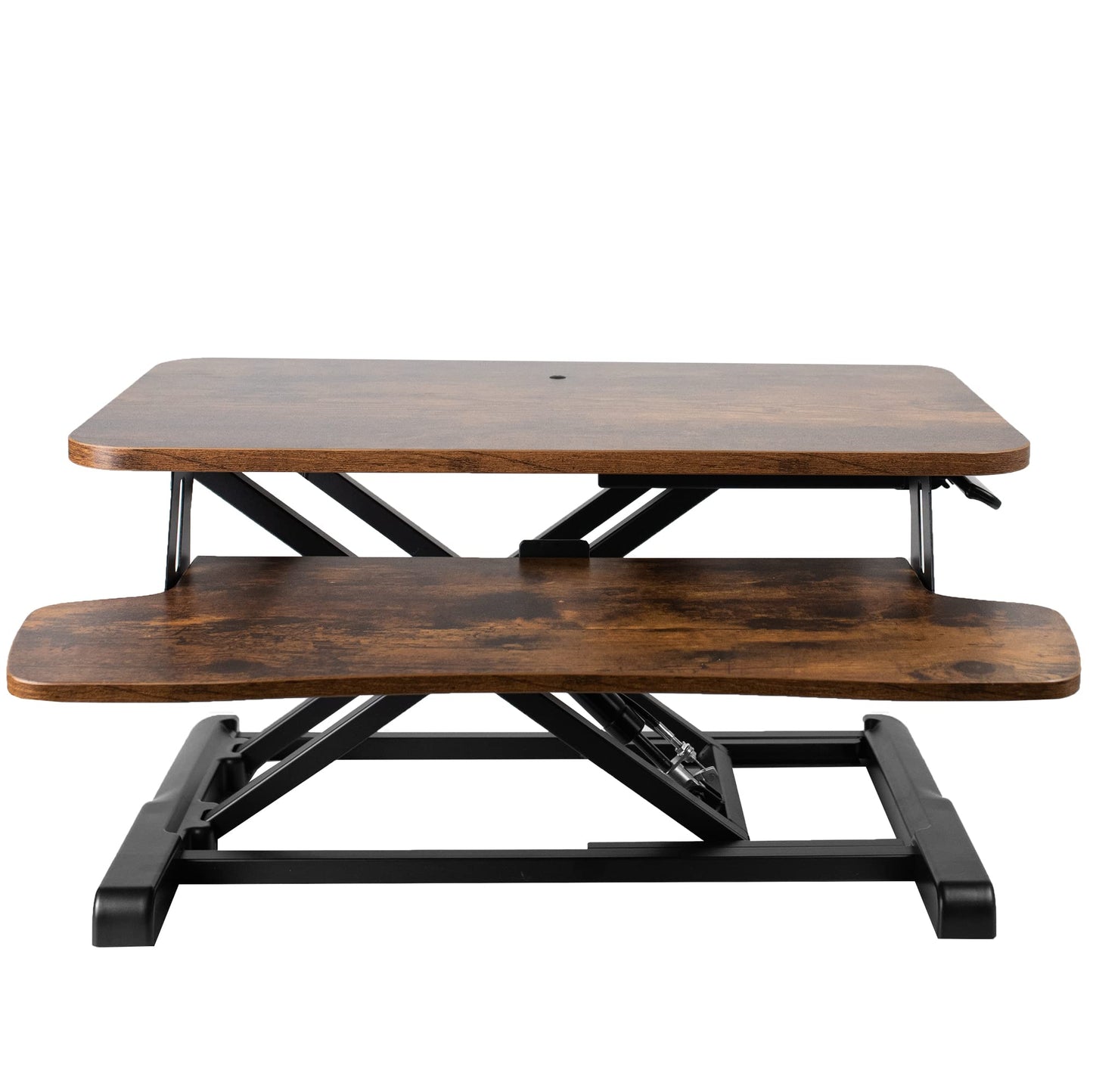 Height Adjustable Desk Converter with Dual Monitor Workstation
