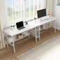 Long Office Desk with Storage Shelves for Dual Workstations