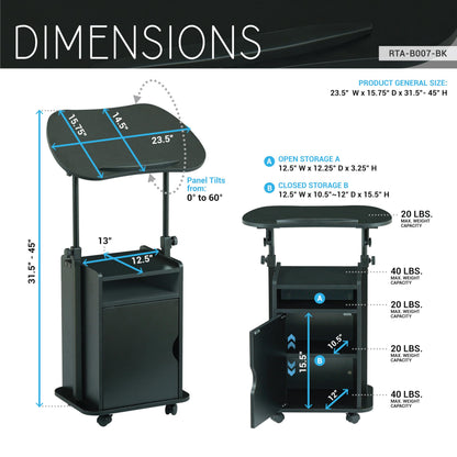 Techni Mobili RTA-B007 Laptop Cart