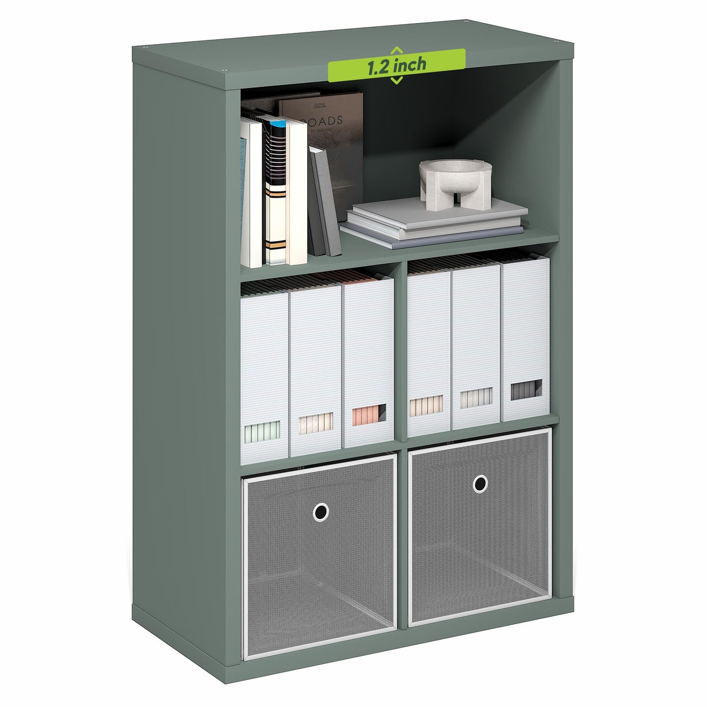 Tiered Storage Shelf for Office and Home Organization