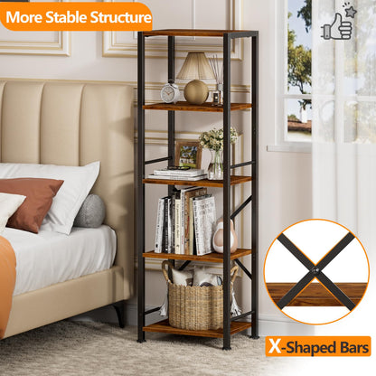 Furologee Tall Narrow Bookshelf