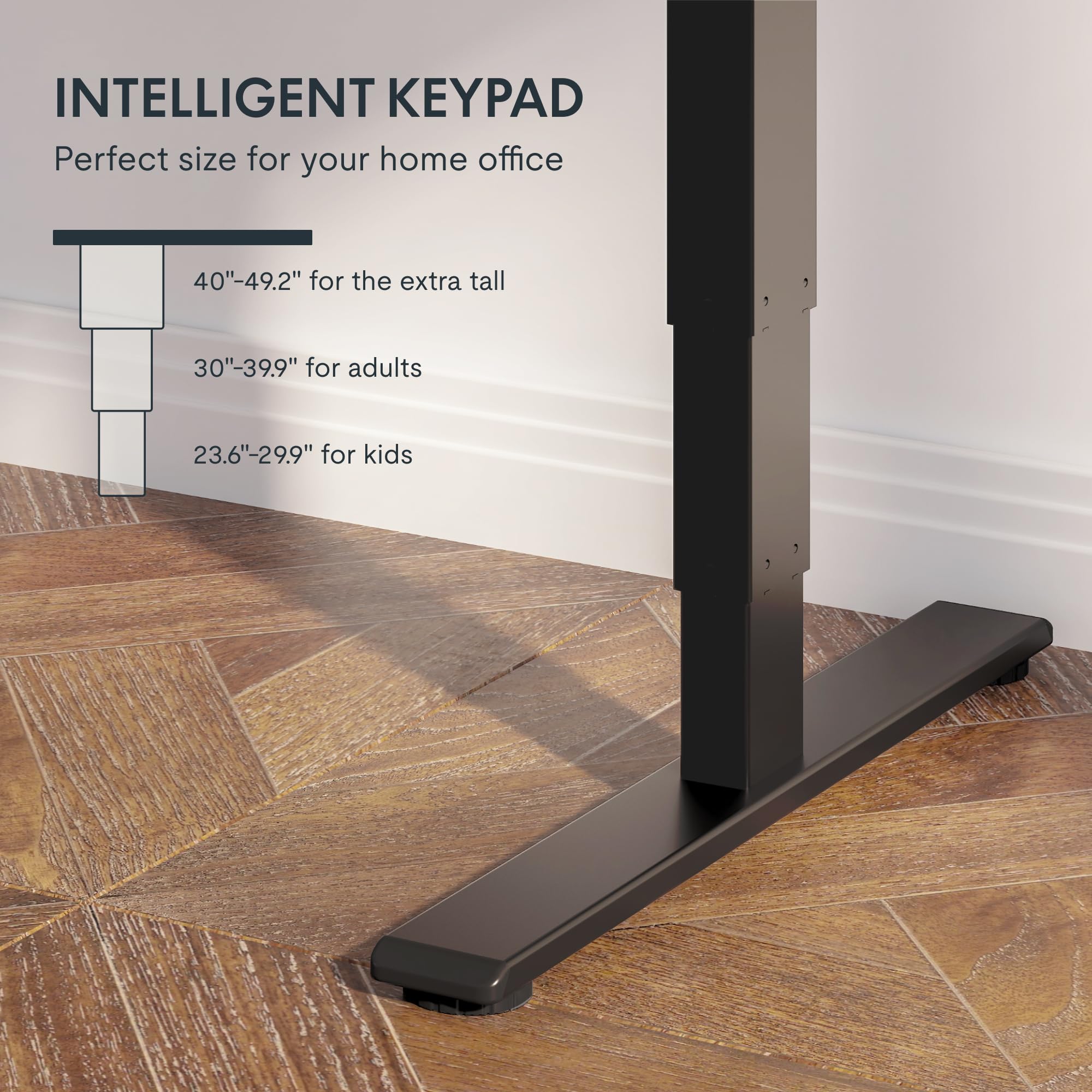 Electric Standing Desk with Dual Motor & Bamboo Top Design