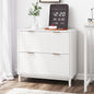 Modern Fluted File Cabinet with Lateral Storage Design