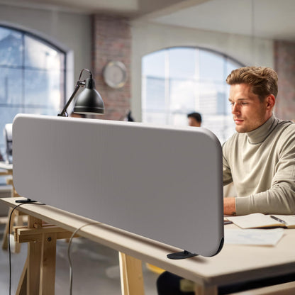 Freestanding Desk Divider Panel for Office Privacy & Workspace Separation
