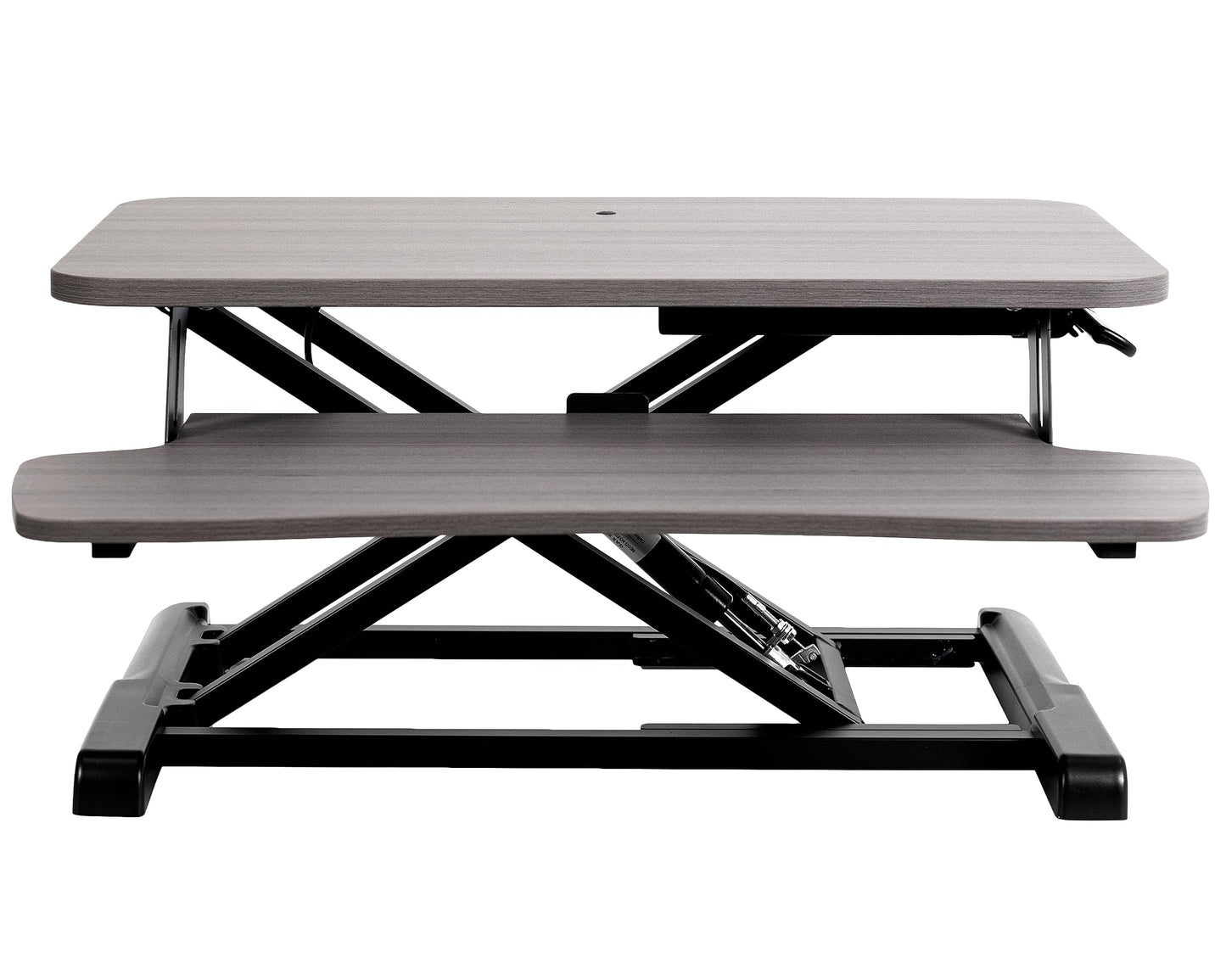 Height Adjustable Desk Converter with Dual Monitor Workstation