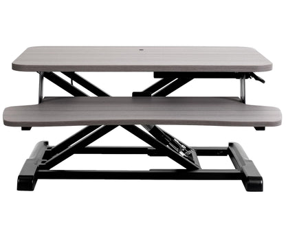 Height Adjustable Desk Converter with Dual Monitor Workstation