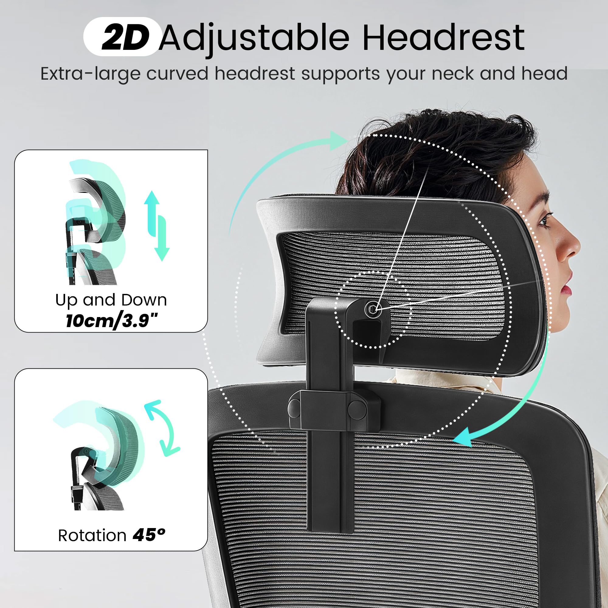 Ergonomic Office Chair with Lumbar Support & Breathable Mesh