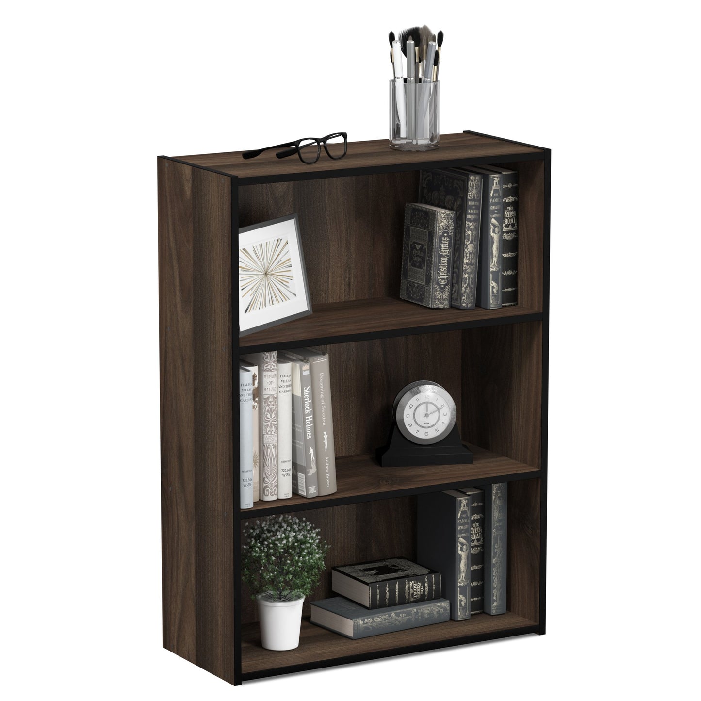 Tiered Storage Shelf for Office and Home Organization