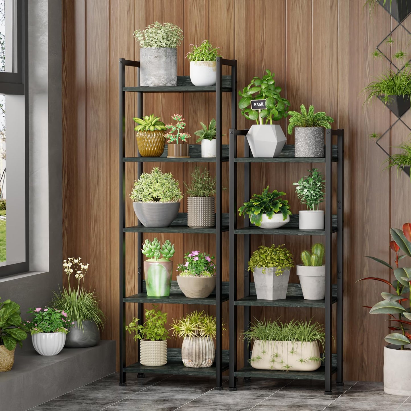 Furologee Tall Bookshelf with Drawers