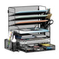 7 Tier Desk File Organizer with Drawer & Pen Holders