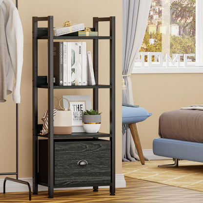 Furologee Tall Bookshelf with Drawers