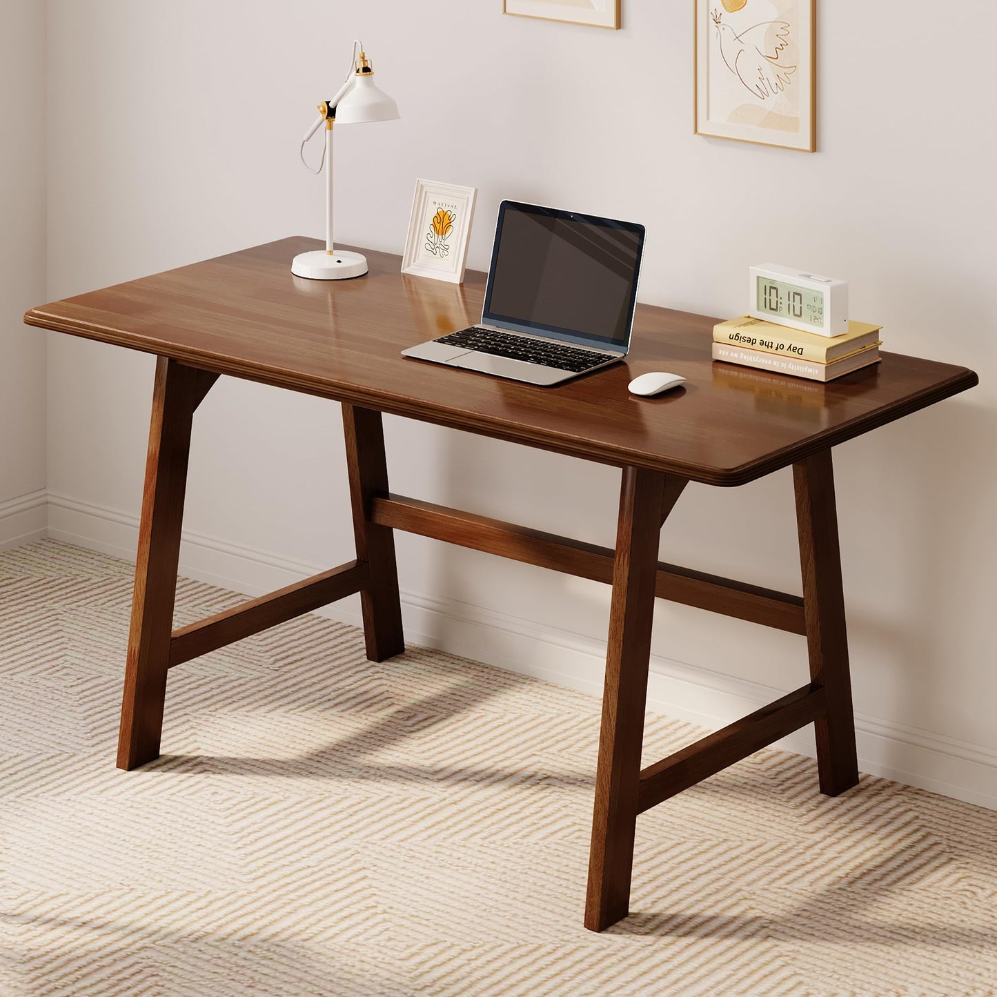 IOTXY Solid Wood Writing Table - Minimalist PC Computer Desk