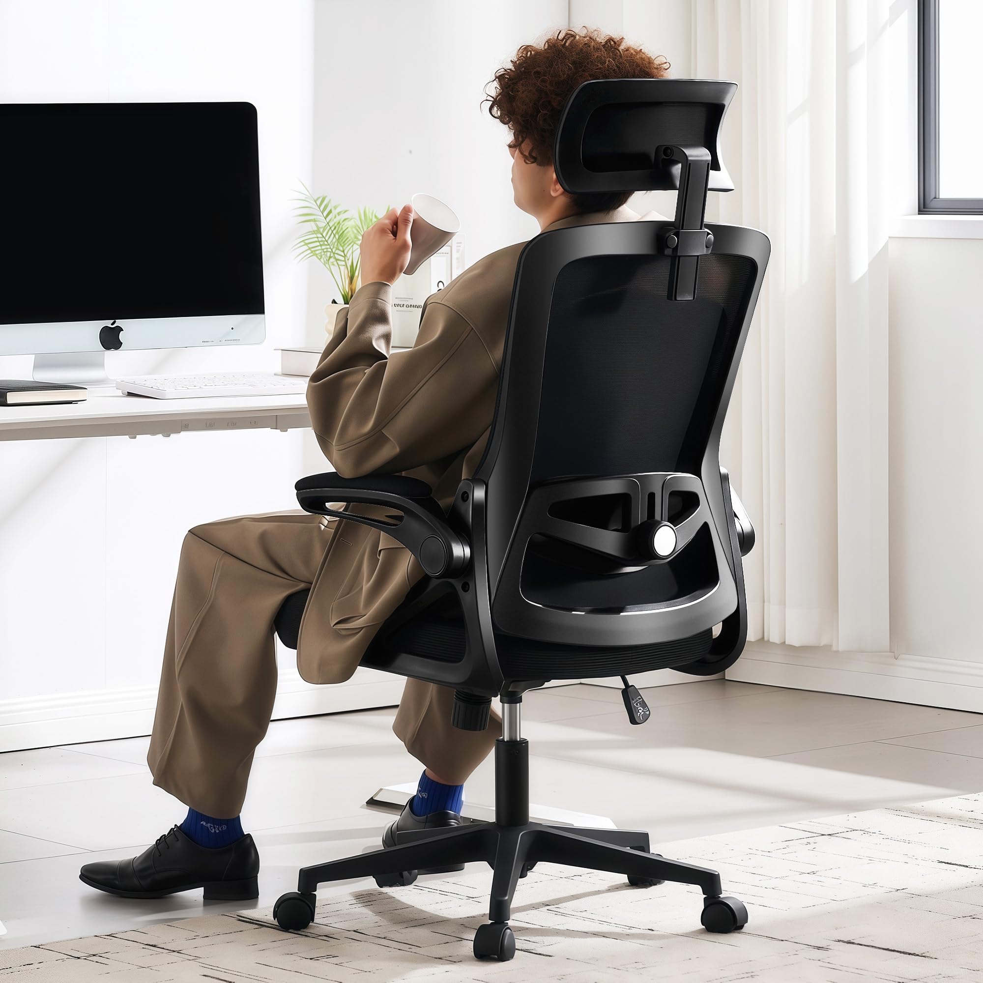 Ergonomic Office Chair with Lumbar Support & Breathable Mesh