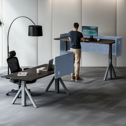 L-Shaped Desk Privacy Panel with Acoustic Divider Design