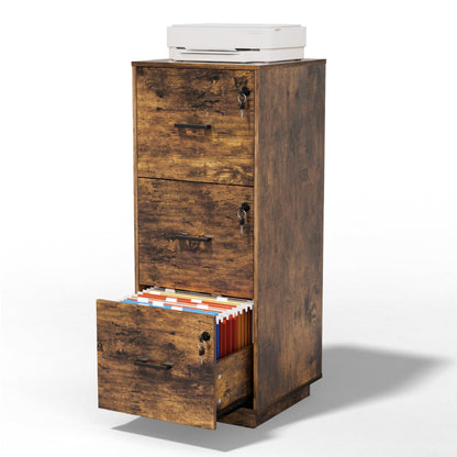 VINGLI Wood File Cabinet for Home Office