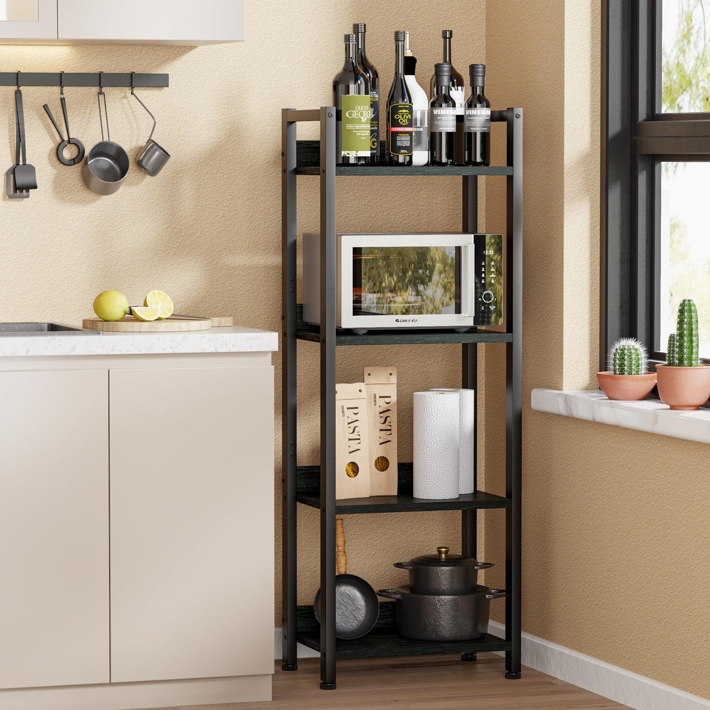Furologee Tall Bookshelf with Drawers
