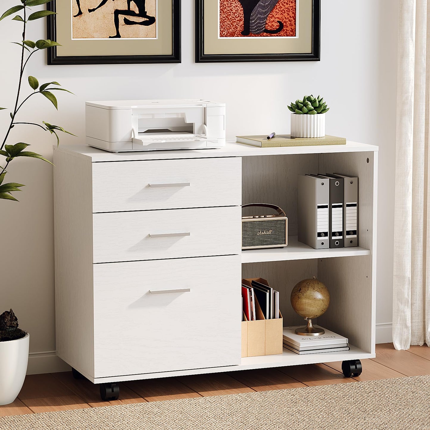 VINGLI Wood File Cabinet for Home Office