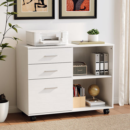 VINGLI Wood File Cabinet for Home Office