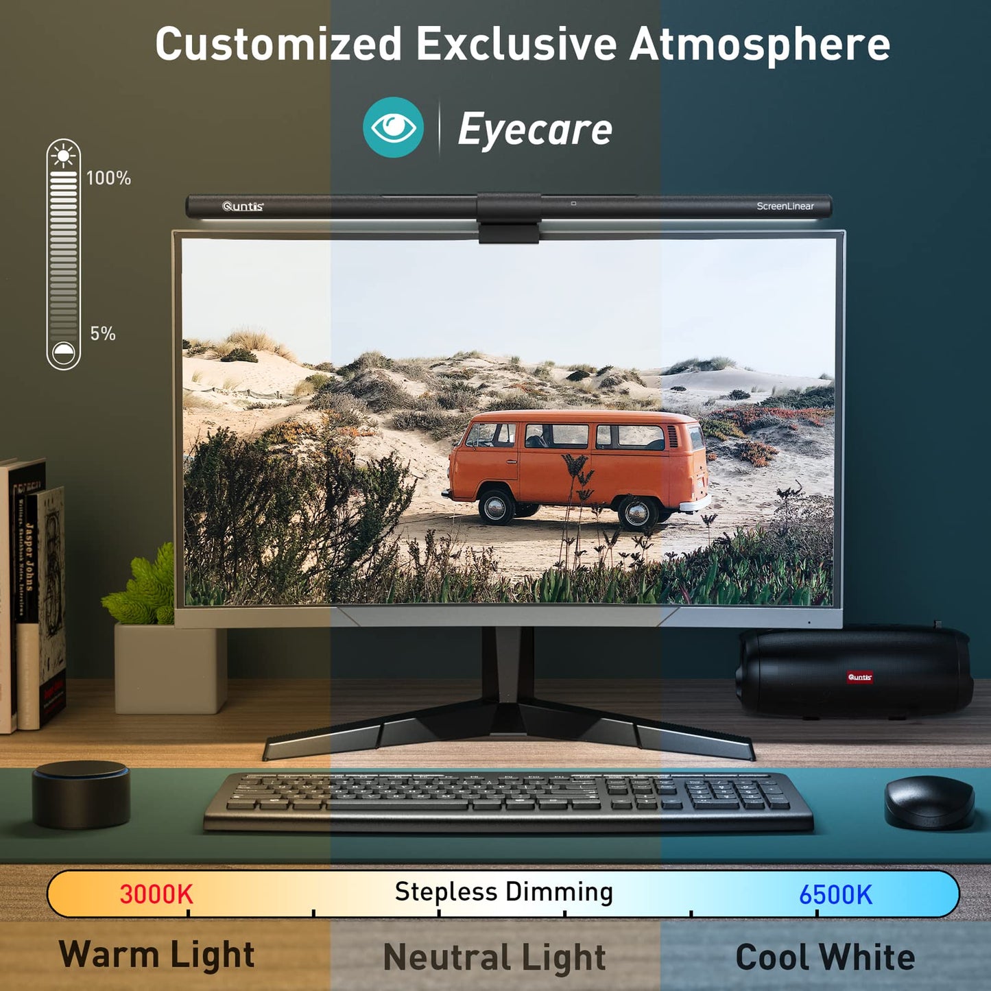 RGB Monitor Light Bar with USB Desk Lighting Design