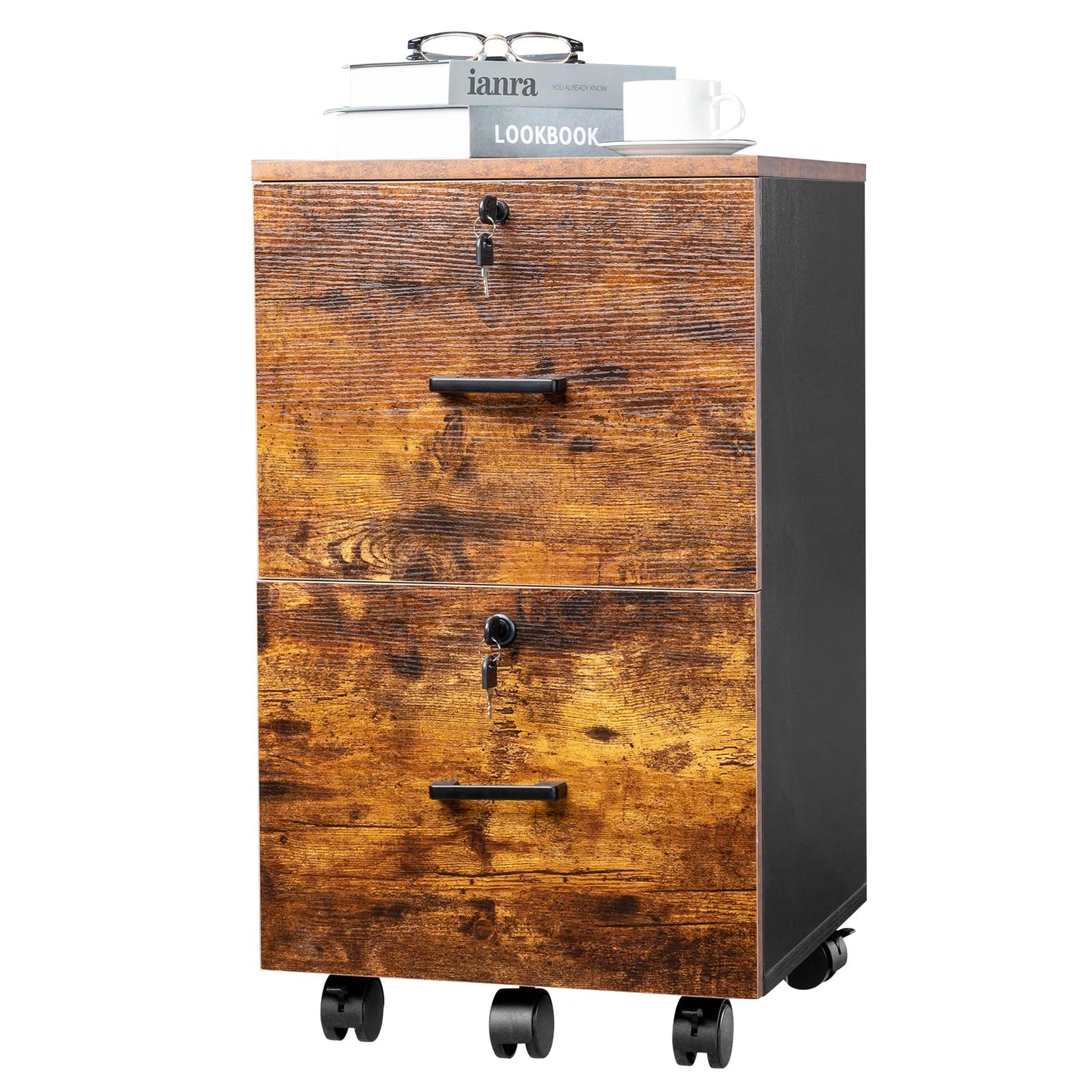 VINGLI Wood File Cabinet for Home Office
