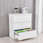 Modern Fluted File Cabinet with Lateral Storage Design