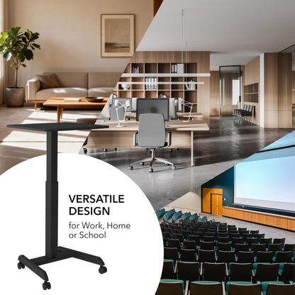 Mount-It! Adjustable Rolling Laptop Desk, Mobile Standing Desk with Wheels