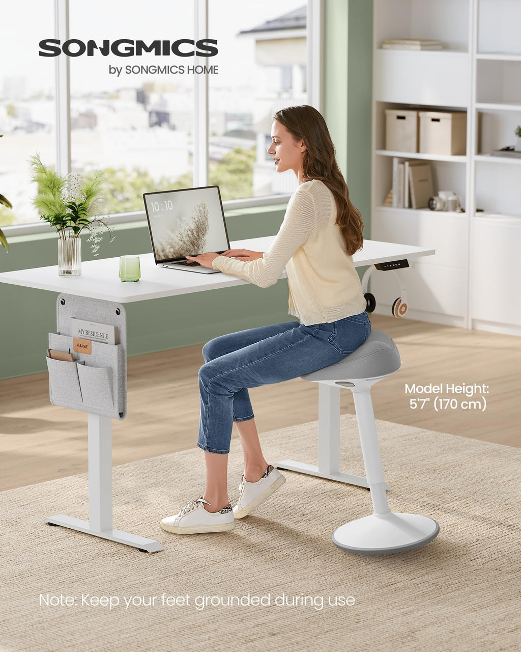 Adjustable Ergonomic Wobble Stool for Active Sitting & Standing Desks