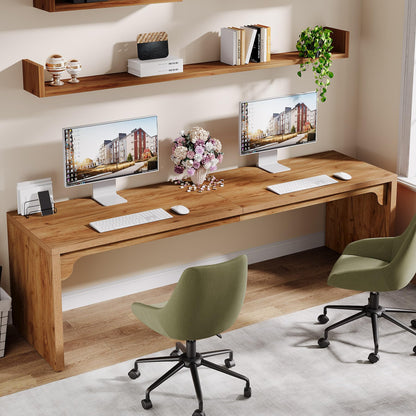 Extra Long Two-Person Office Desk for Home Workstations