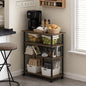 Tiered Storage Shelf for Office and Home Organization