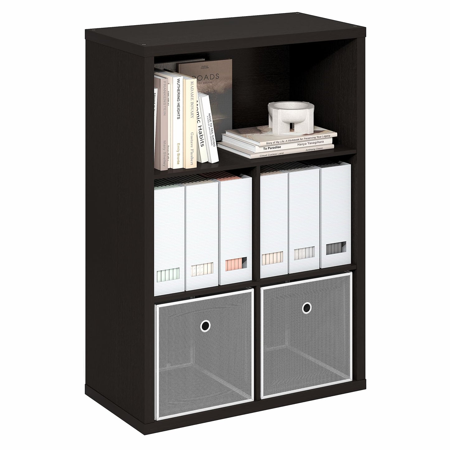 Tiered Storage Shelf for Office and Home Organization