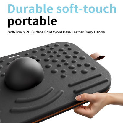 ERGO COLLECT 2-In-1 Standing Desk Balance Board & Foot Mat, Black