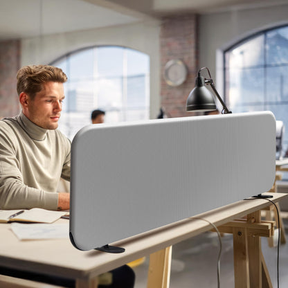 Freestanding Desk Divider Panel for Office Privacy & Workspace Separation