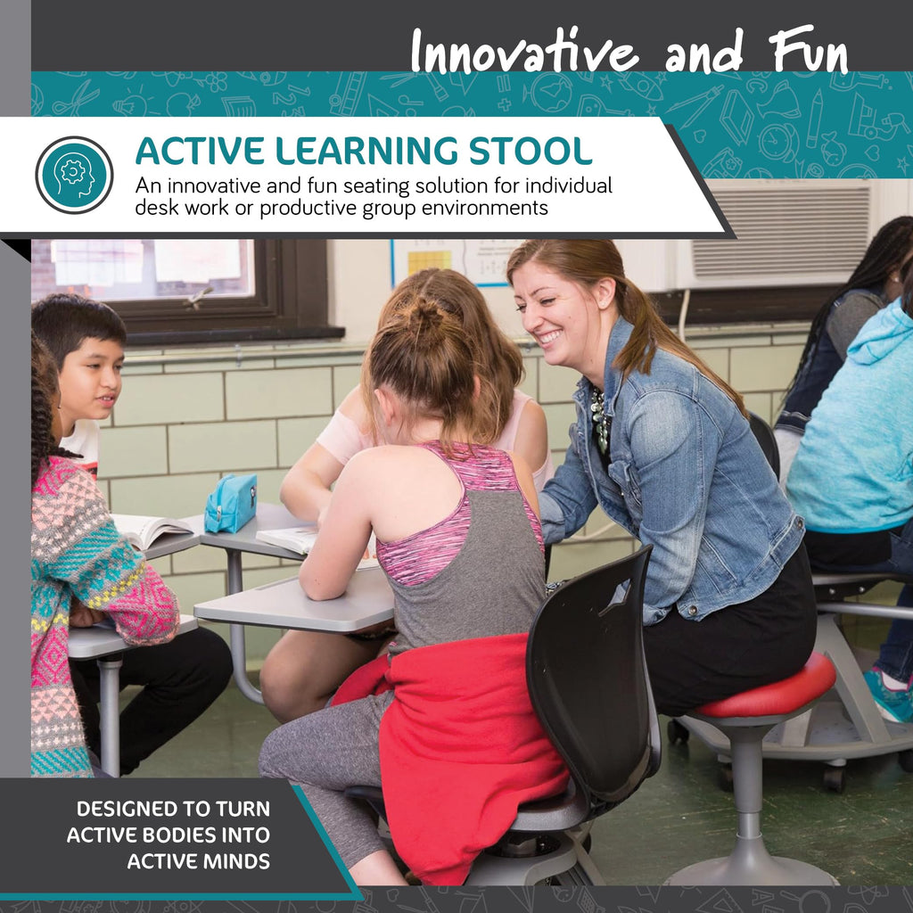 Active Learning Stool with Adjustable Height & Ergonomic Rocking Base