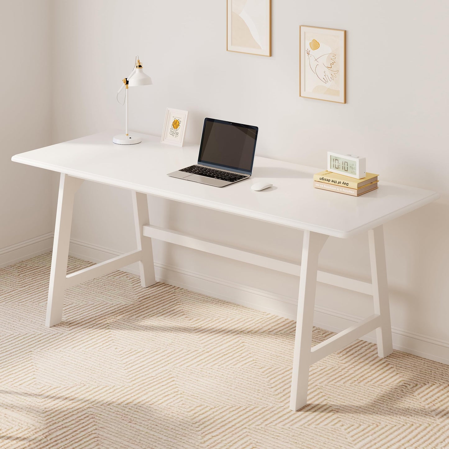 IOTXY Solid Wood Writing Table - Minimalist PC Computer Desk