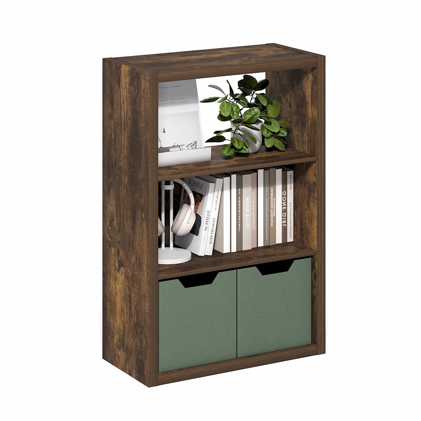 Tiered Storage Shelf for Office and Home Organization