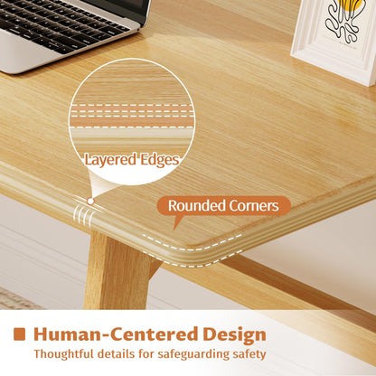 IOTXY Solid Wood Writing Table - Minimalist PC Computer Desk