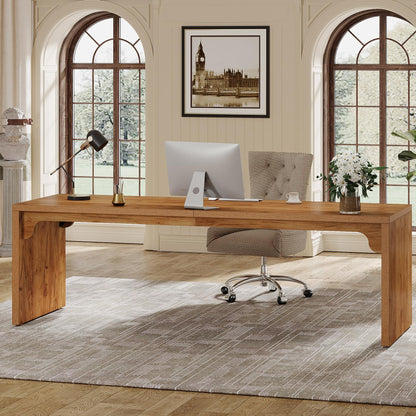 Extra Long Two-Person Office Desk for Home Workstations