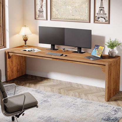Extra Long Two-Person Office Desk for Home Workstations