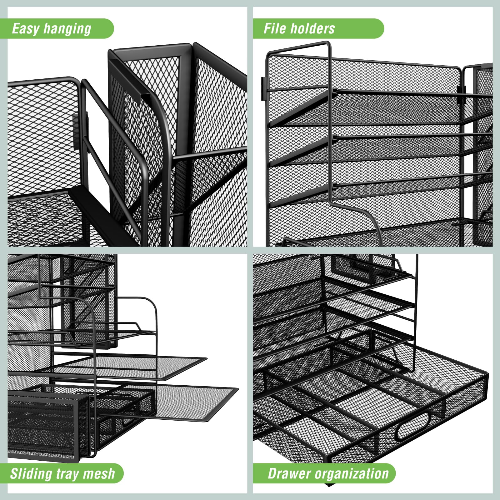 7 Tier Desk File Organizer with Drawer & Pen Holders