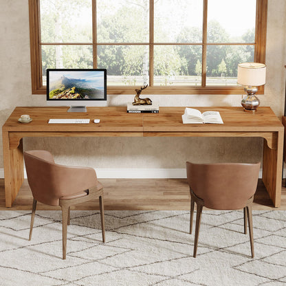 Extra Long Two-Person Office Desk for Home Workstations