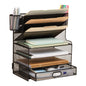 Mesh Desk Organizer with Drawer & Multi-Compartment Storage